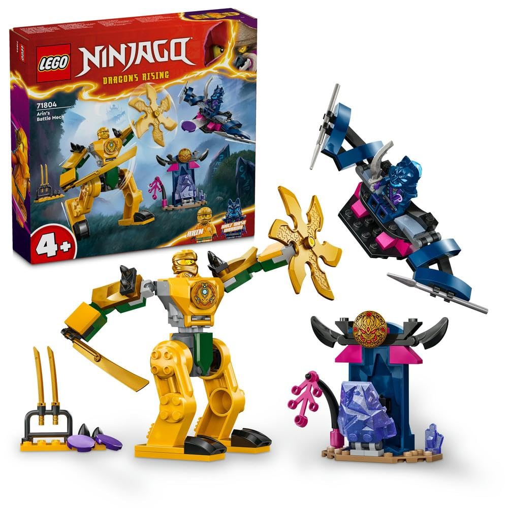 LEGO NINJAGO Arin's Battle Mech, Action Figure Ninja Toy for 4